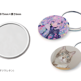 ◆NEW◆PUレザーミラー丸型Φ75mm - 画像 (3)